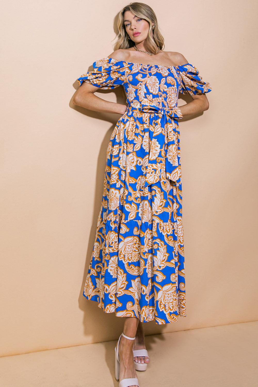 RUN TOWARDS LOVE POPLIN ANKLE DRESS.