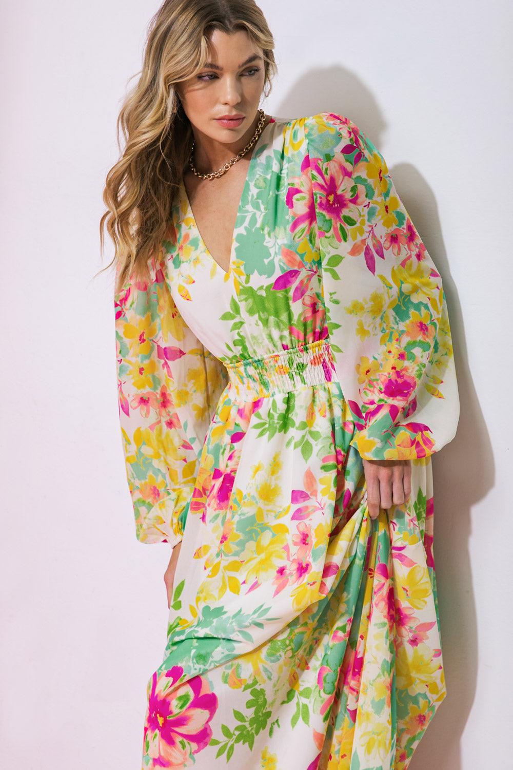 I AIN'T WORRIED WOVEN MAXI DRESS.