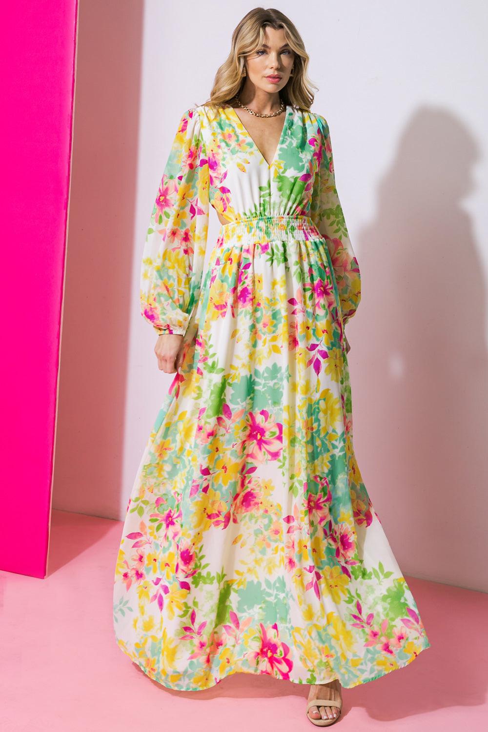 I AIN'T WORRIED WOVEN MAXI DRESS.