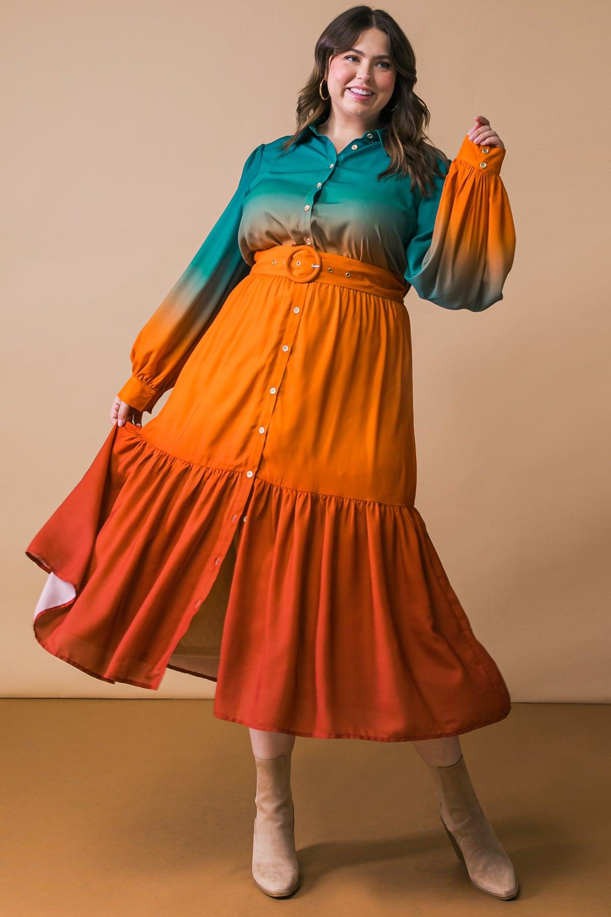 SHOW STOPPER WOVEN MIDI DRESS.