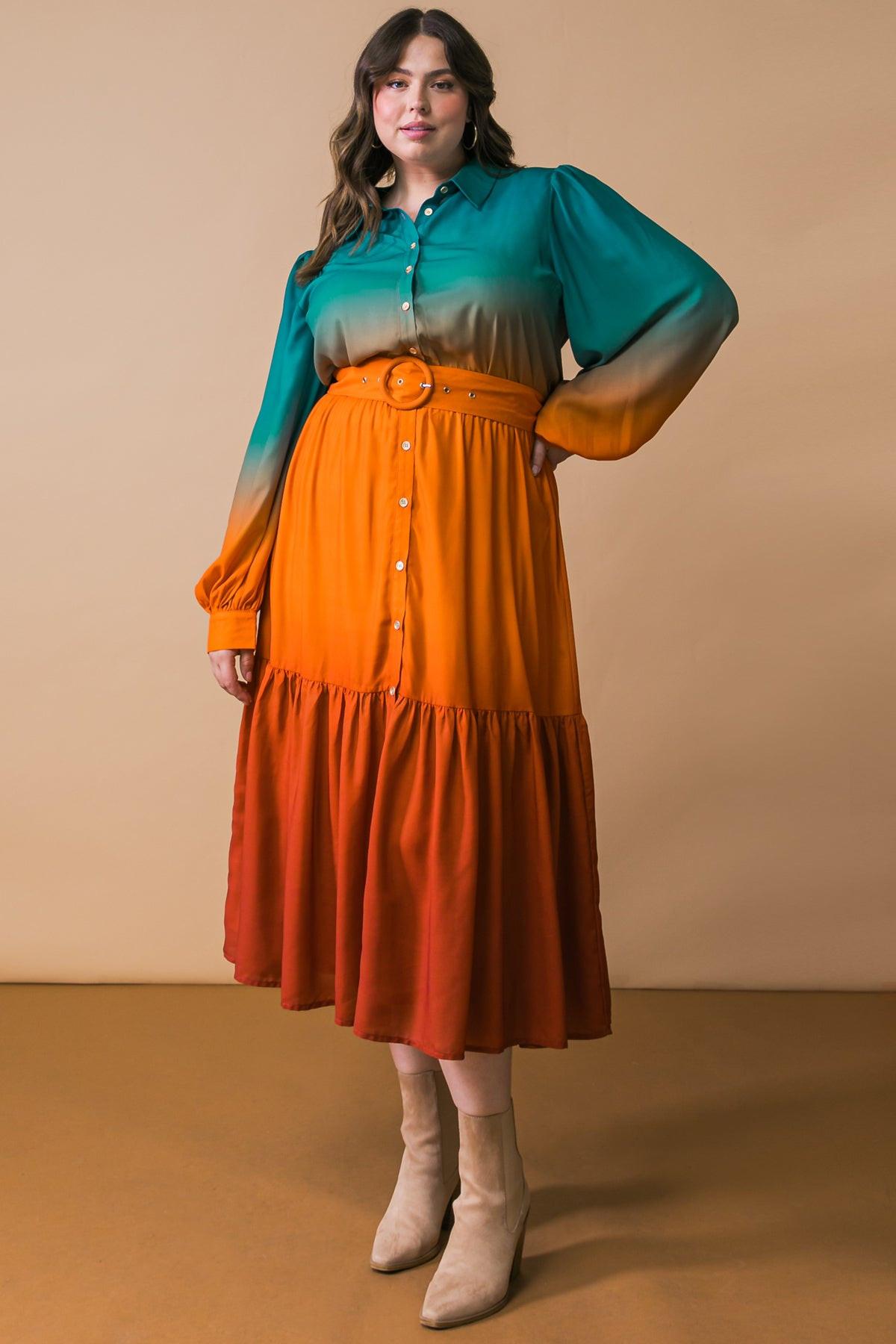 SHOW STOPPER WOVEN MIDI DRESS.