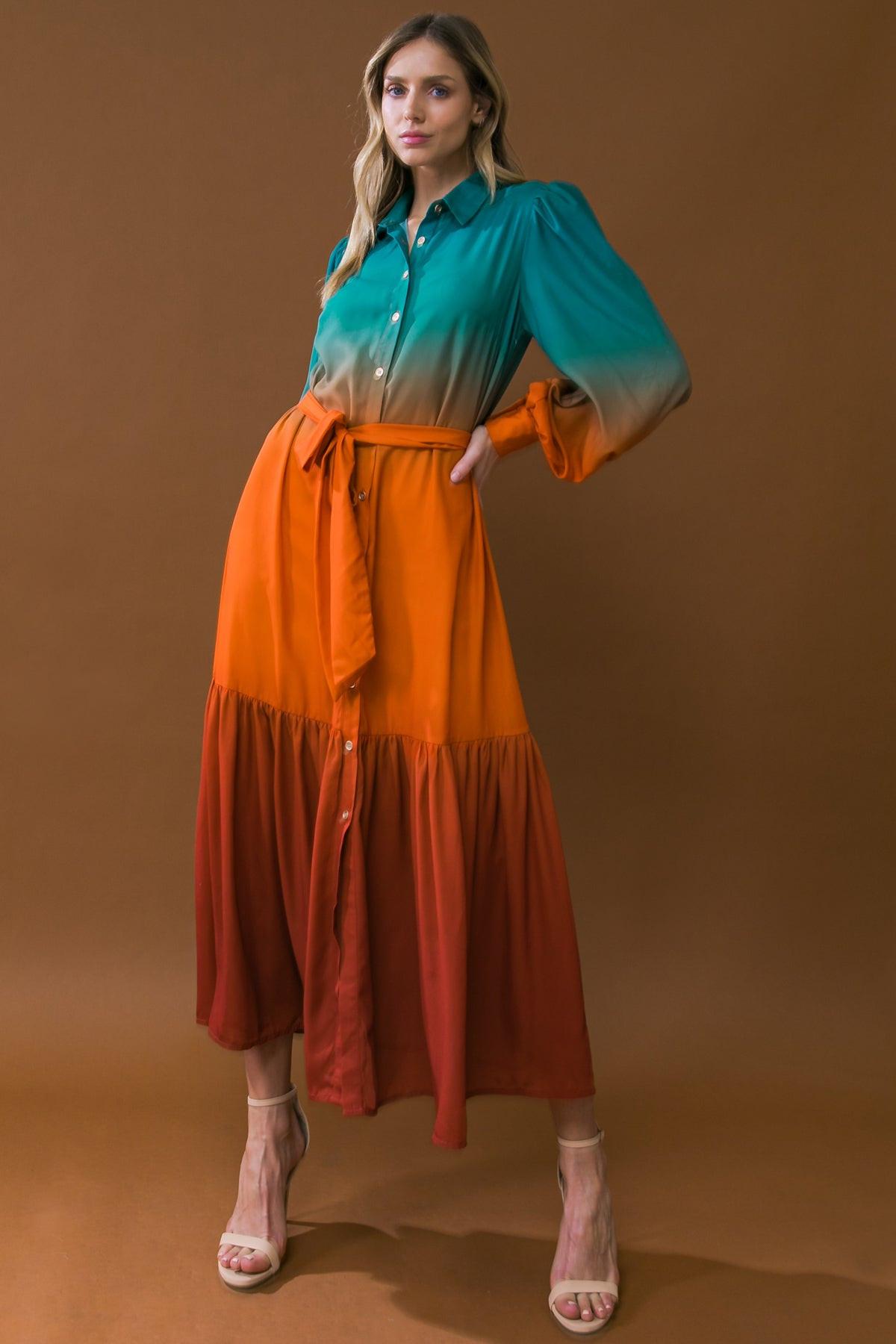 SHOW STOPPER WOVEN MIDI DRESS.
