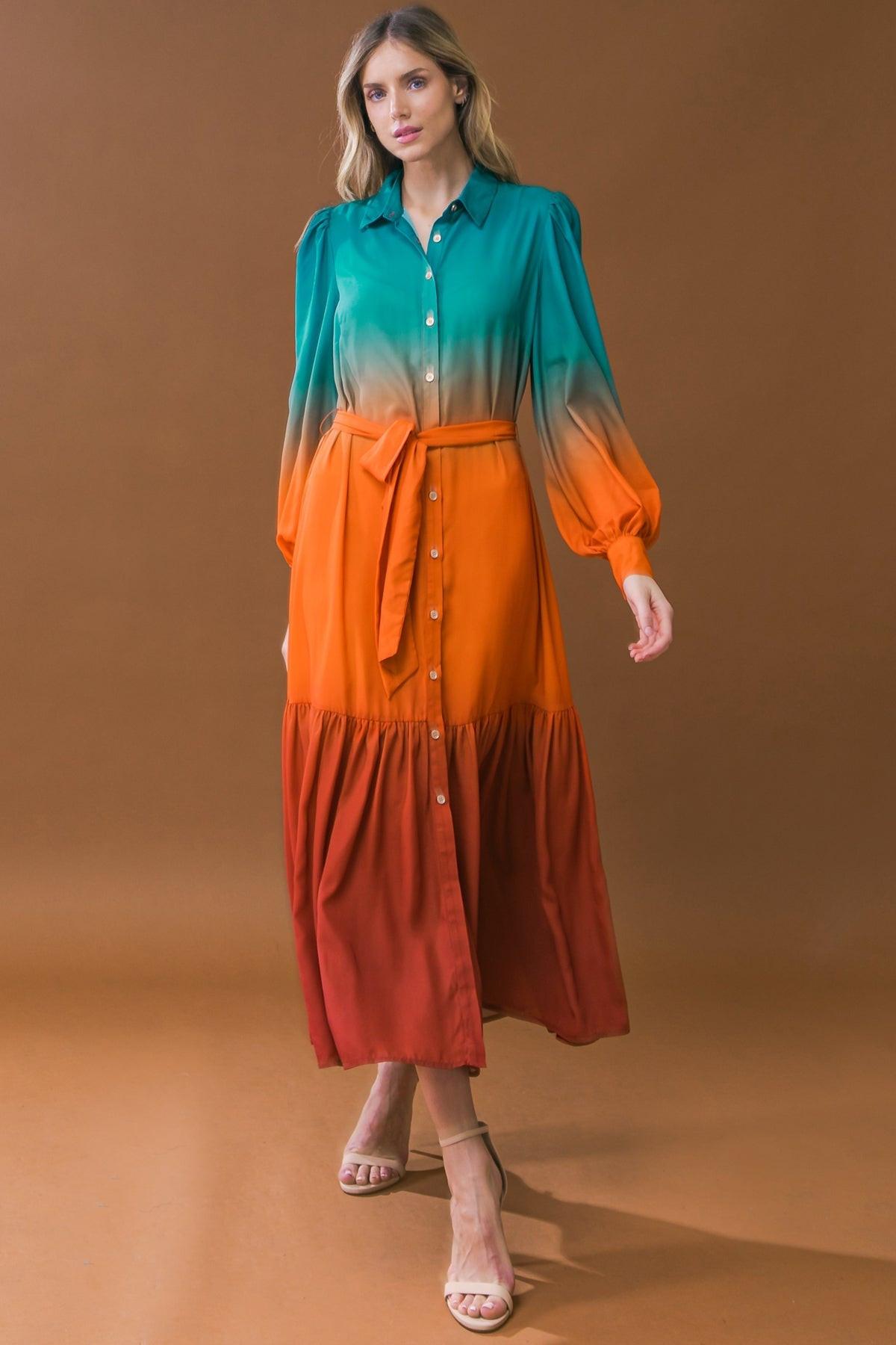 SHOW STOPPER WOVEN MIDI DRESS.