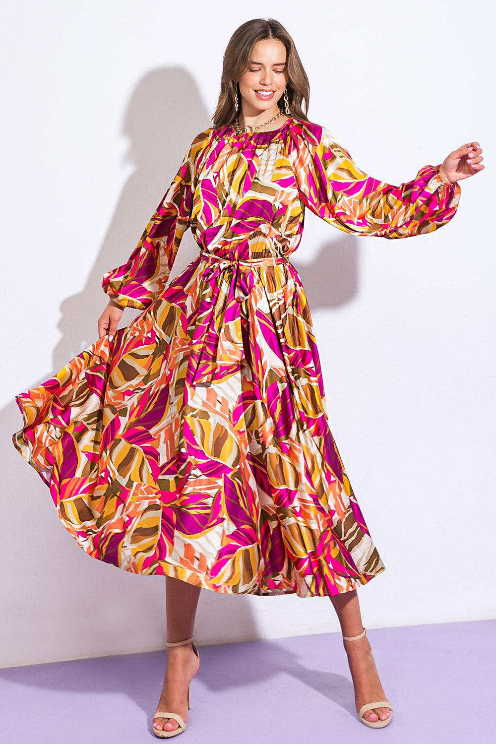 SEARCHING FOR THE ONE WOVEN MIDI DRESS.