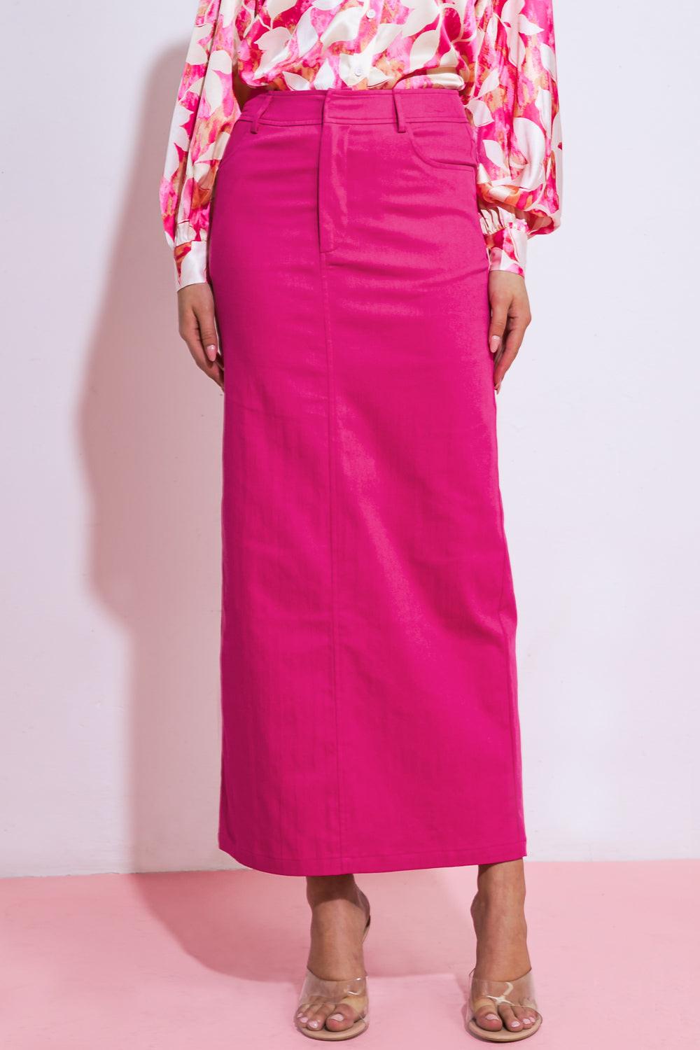 MY LOVE MINE ALL MINE WOVEN MIDI SKIRT.