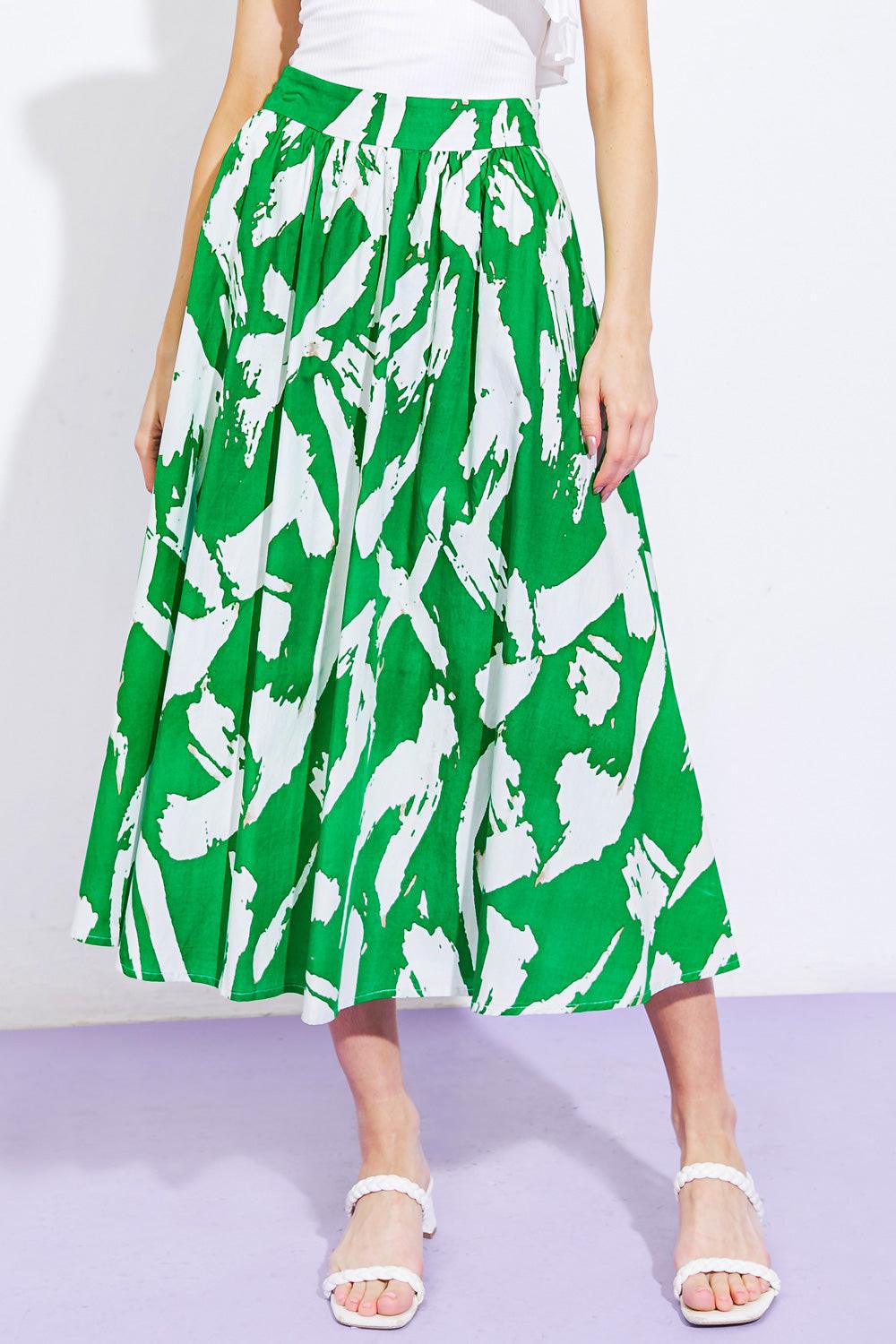 HAPPY TO BE HERE WOVEN SKIRT.