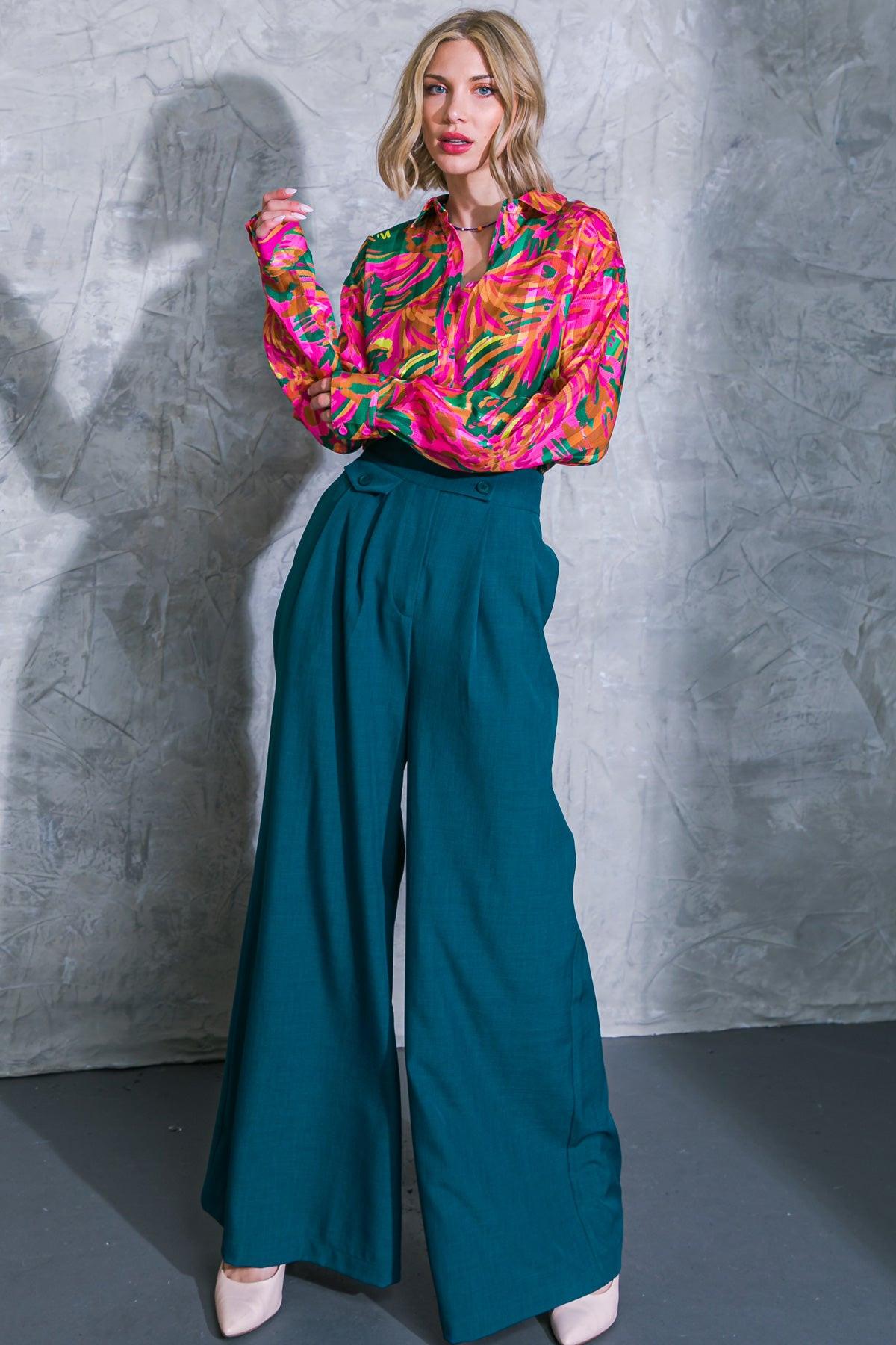 DELICATE FEELINGS WOVEN PANTS.