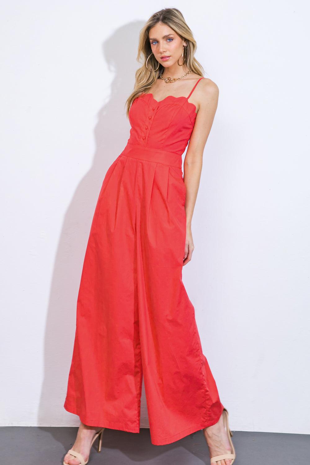 A BEAUTIFUL FEELING WOVEN JUMPSUIT.