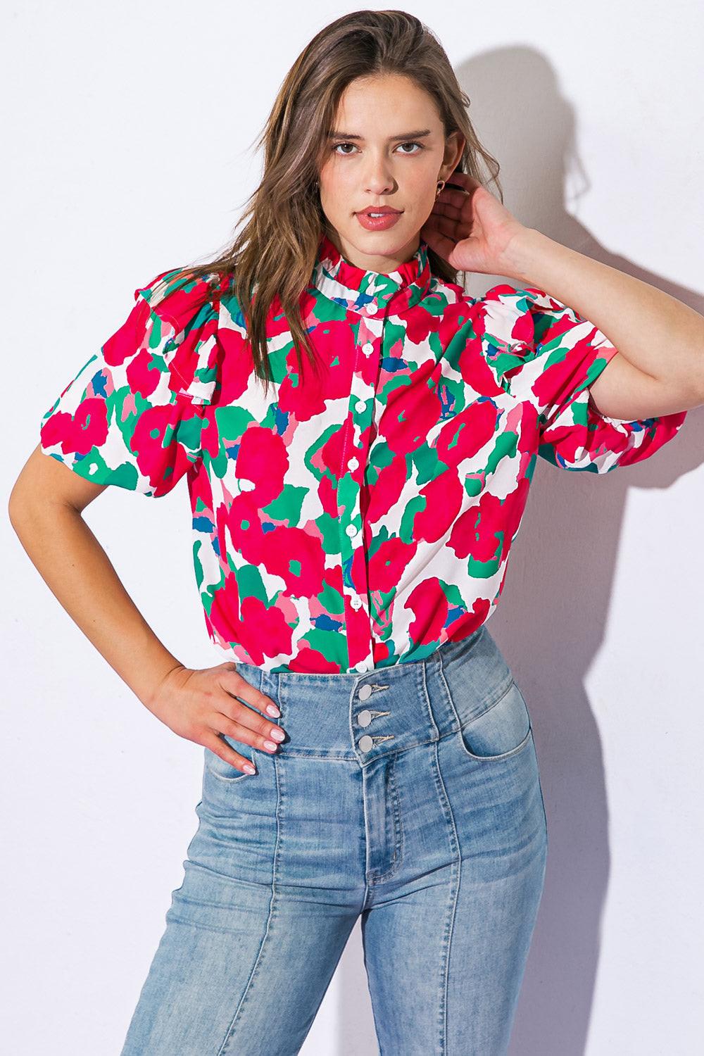 I CAN WAIT FOREVER WOVEN TOP.