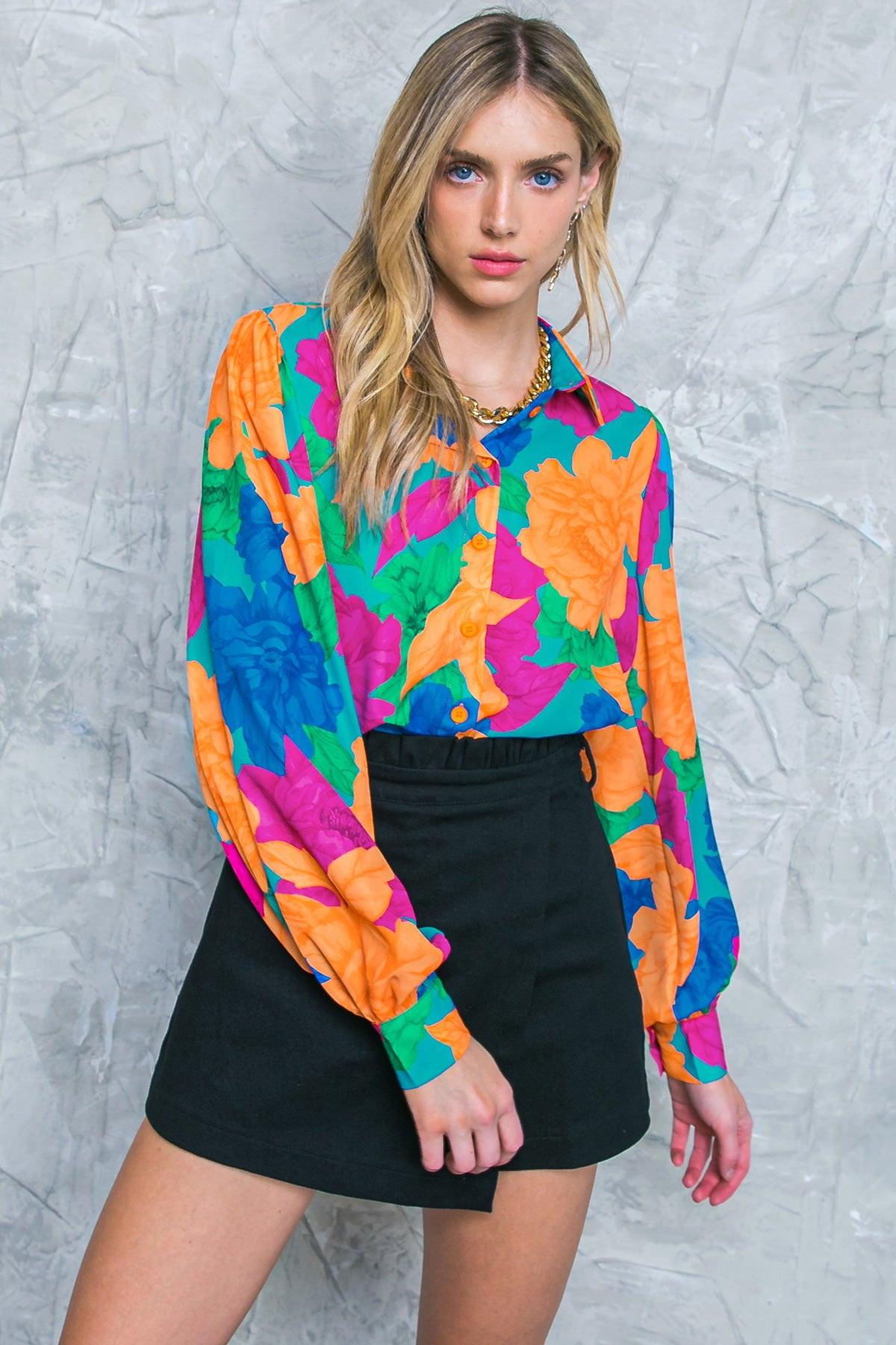 SOUL ON FIRE WOVEN TOP.