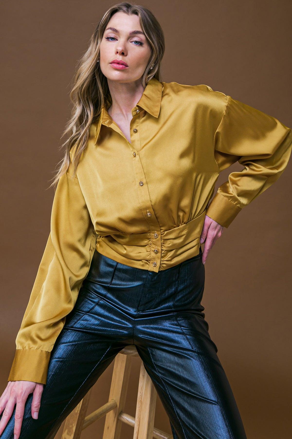 ROMANTIC MOVES WOVEN TOP.