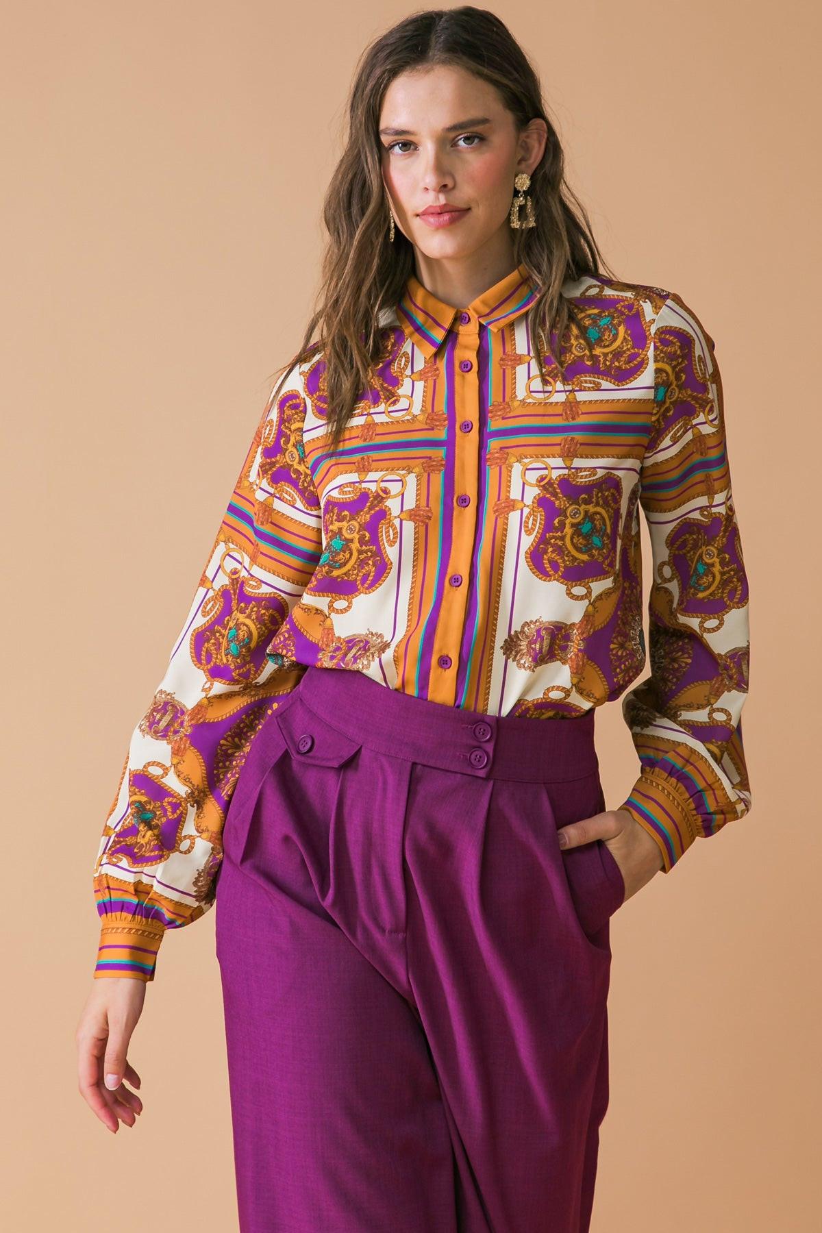 MAKE TODAY GREAT WOVEN TOP.