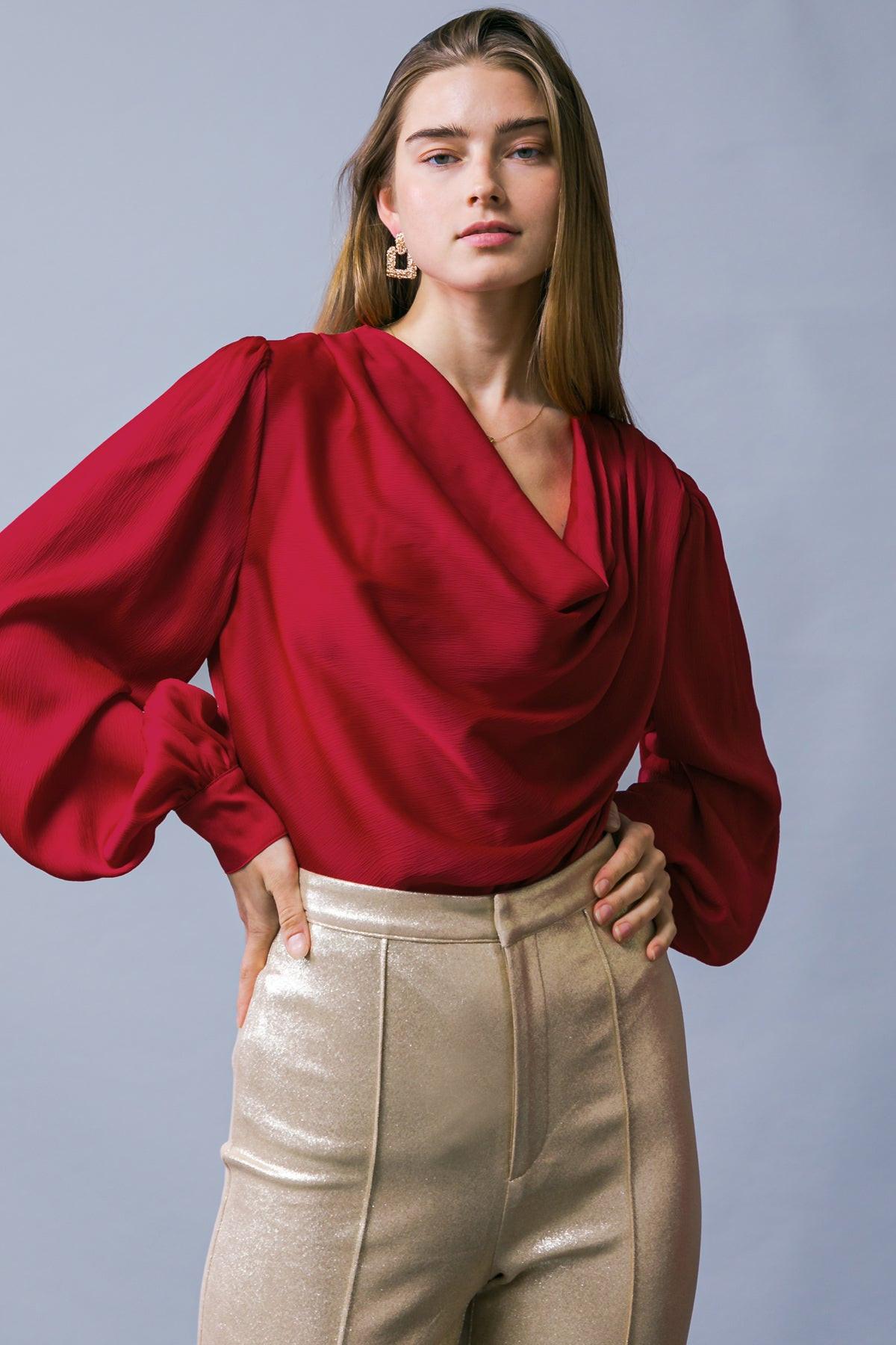 GARDEN SENSATION SATIN TOP.