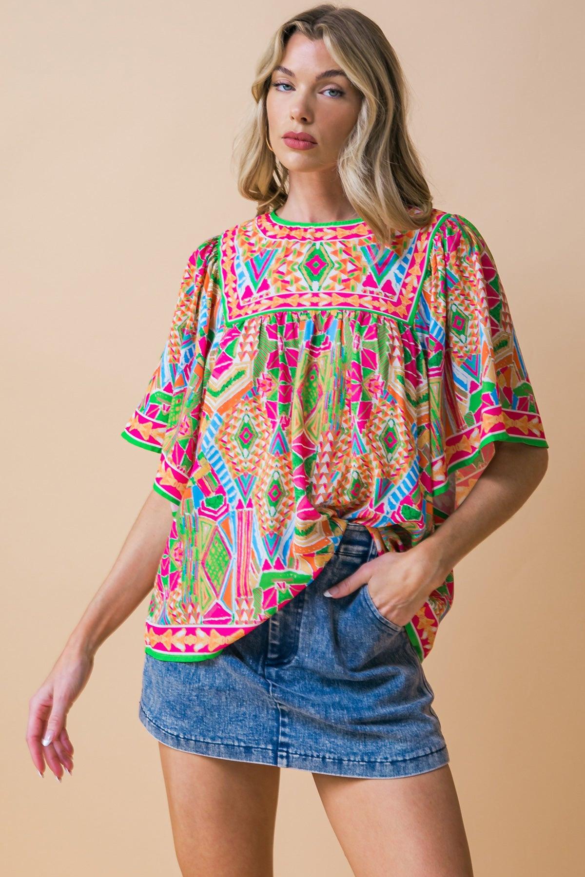 SPARKLY ENERGY WOVEN TOP.