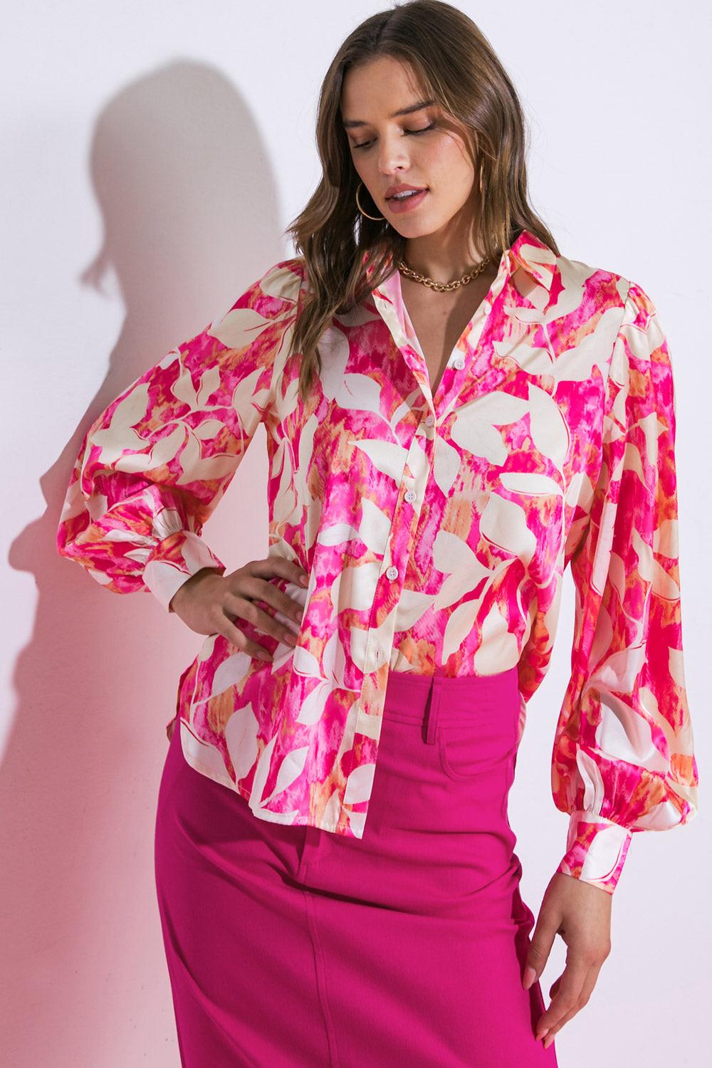COMING TO MY SENSES WOVEN TOP.