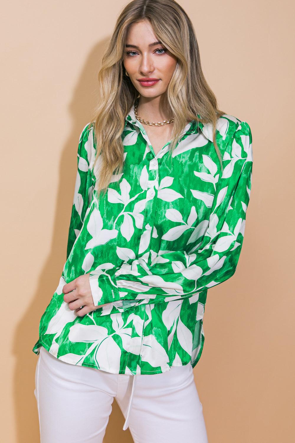 COMING TO MY SENSES WOVEN TOP.