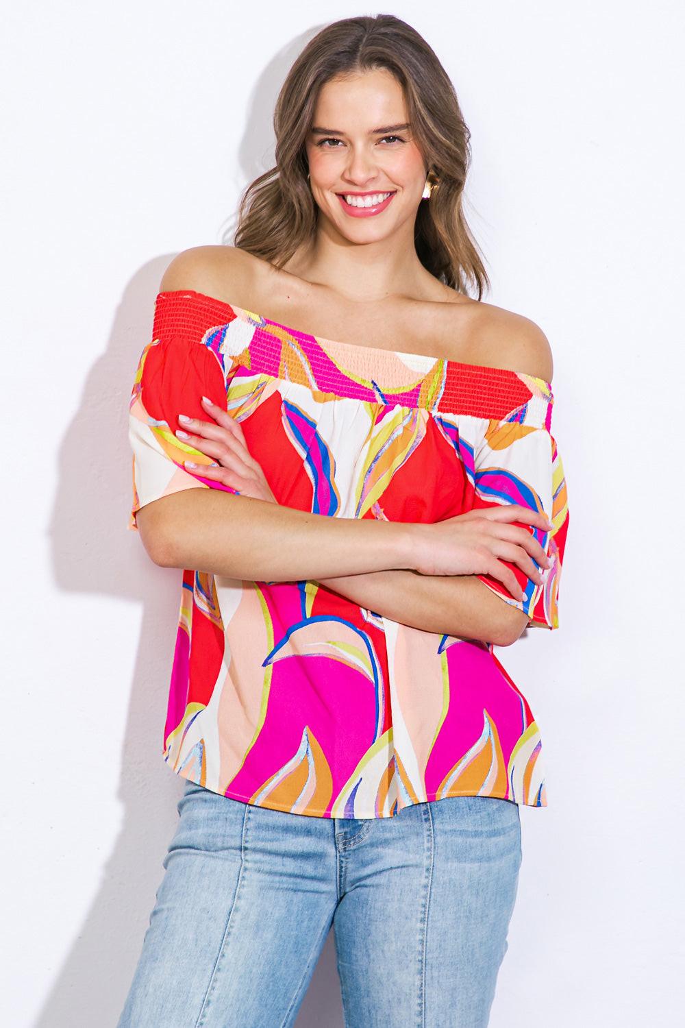 HOME OF THE FREE WOVEN TOP.