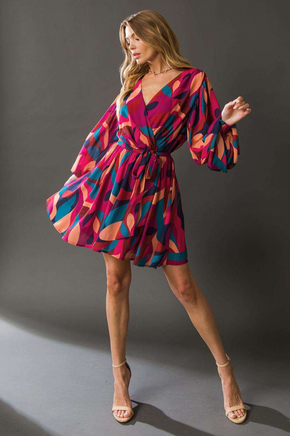 BOSTON GET AWAY WOVEN MINI DRESS.