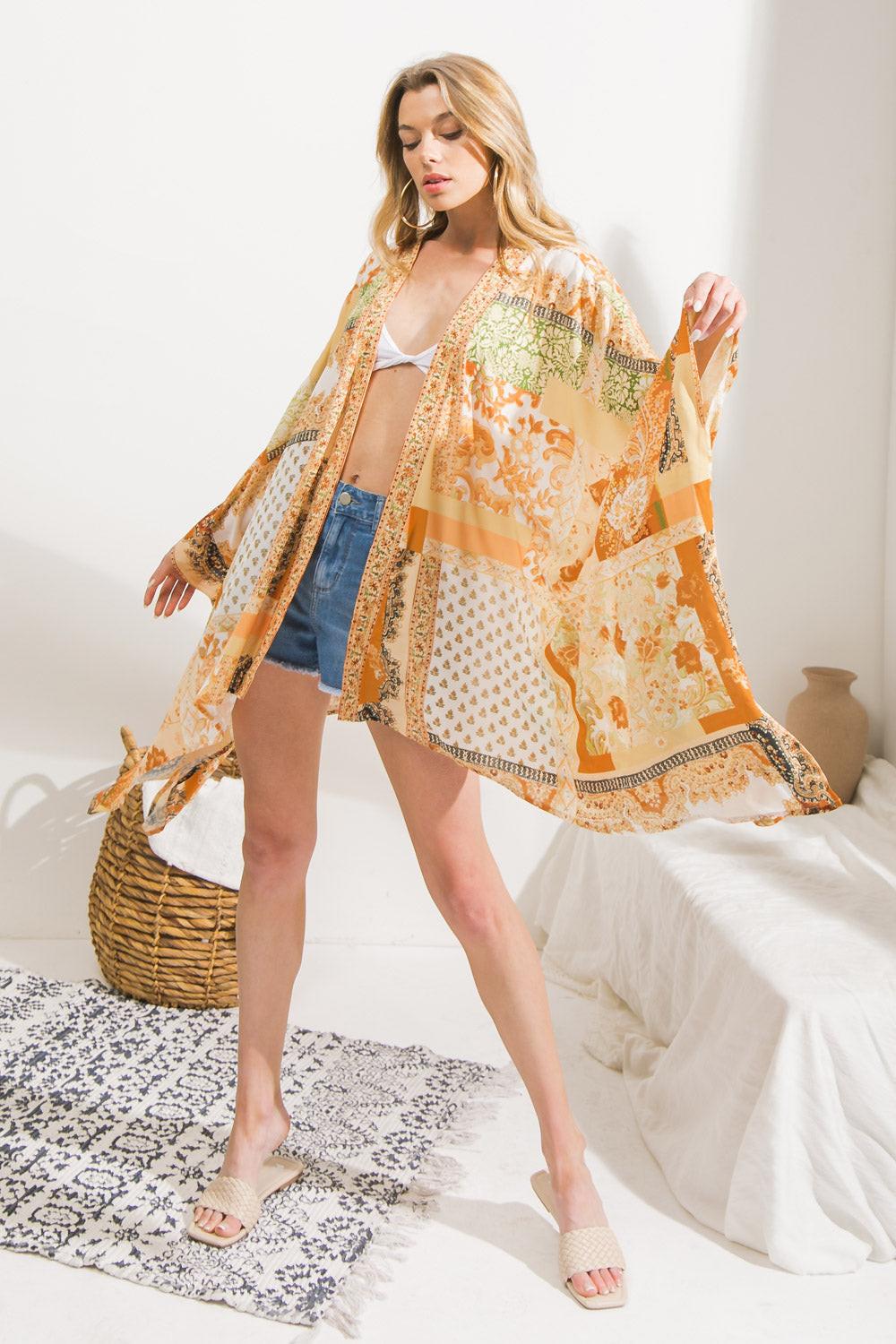 LOVE IN YOUR LIFE KIMONO MIDI COVER UP.