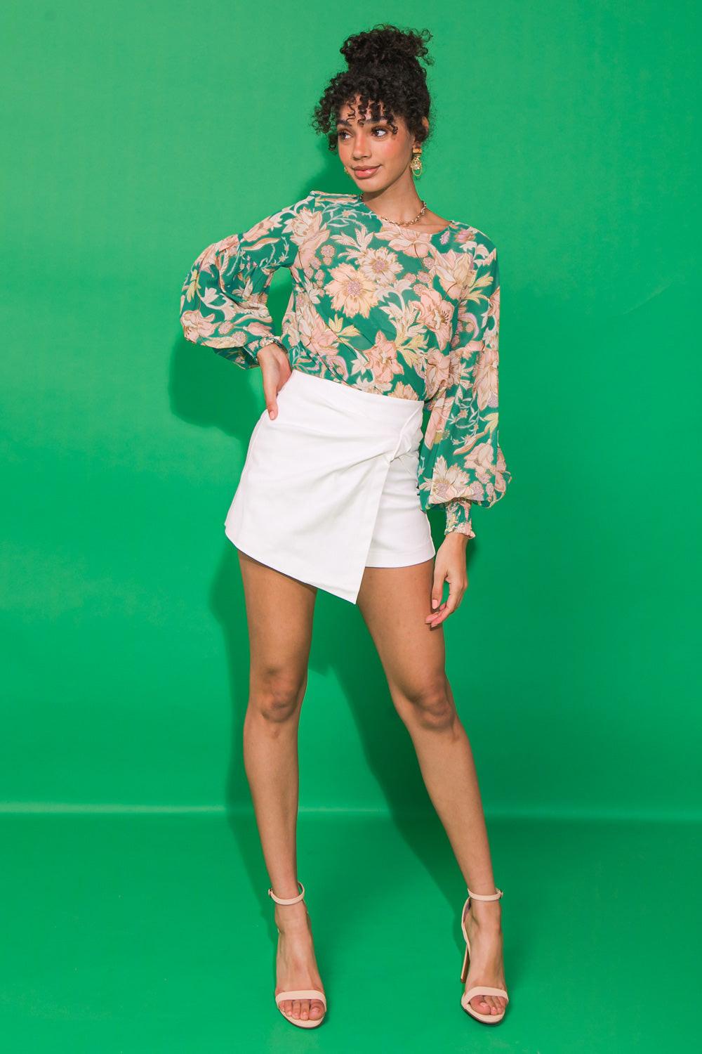 DAYBREAK SKYLINE WOVEN TOP.