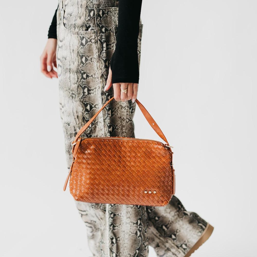 Harper Hobo Woven Shoulder Bag.