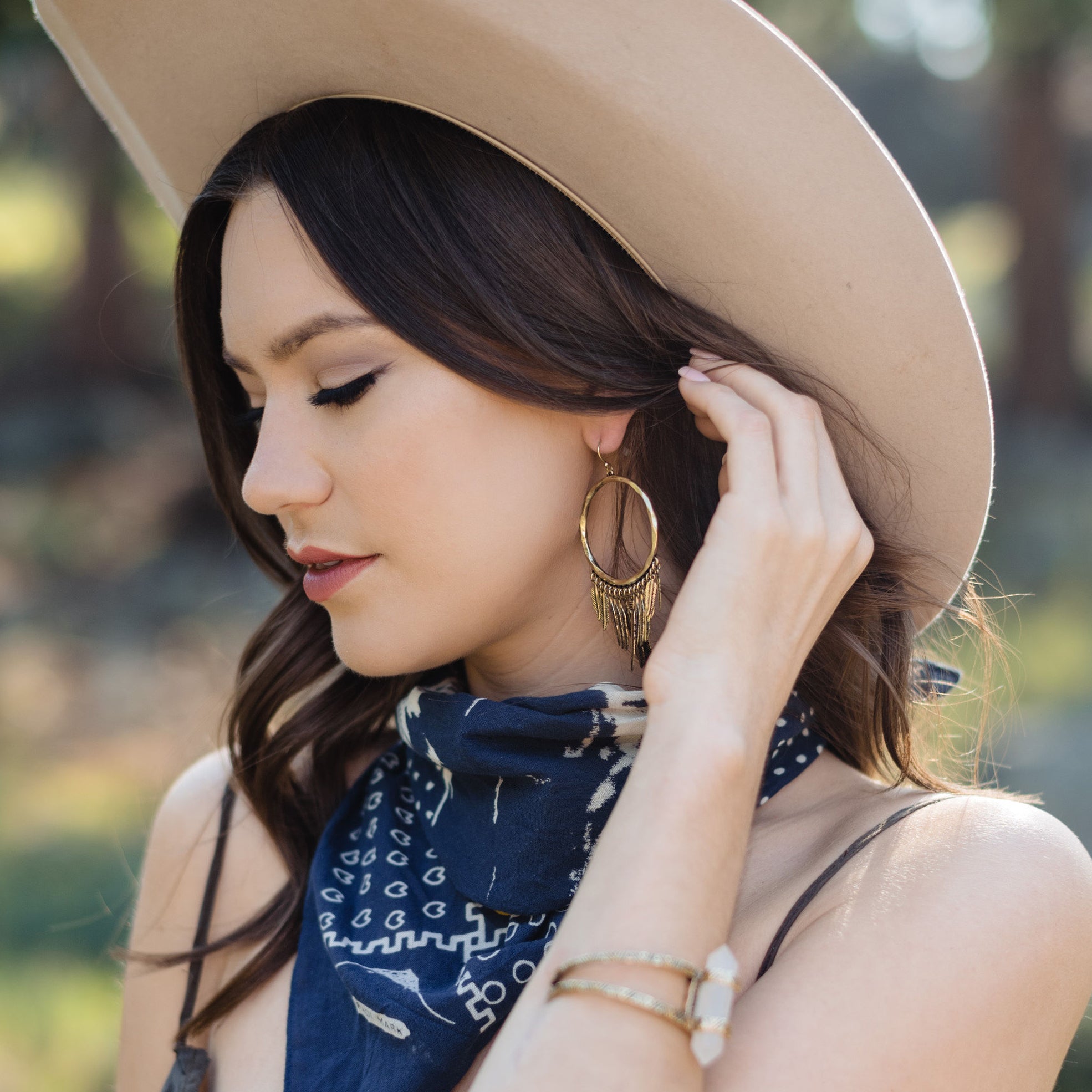 Birds Of A Feather Hoop Earrings | Gold