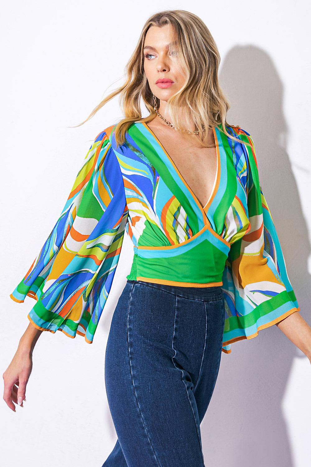 WE BELONG TOGETHER WOVEN CROP TOP.