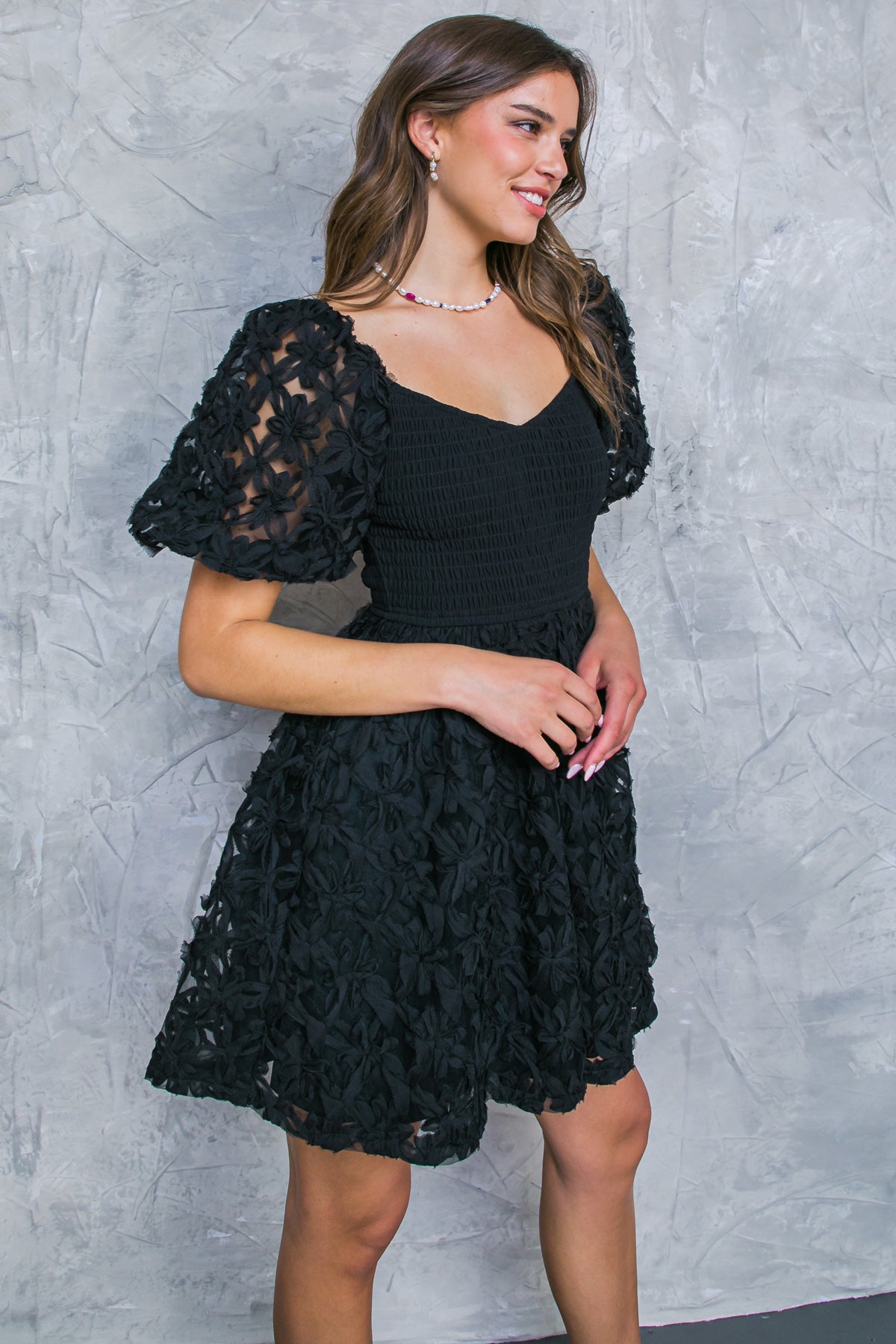 GLAMOROUS STATEMENT WOVEN MINI DRESS