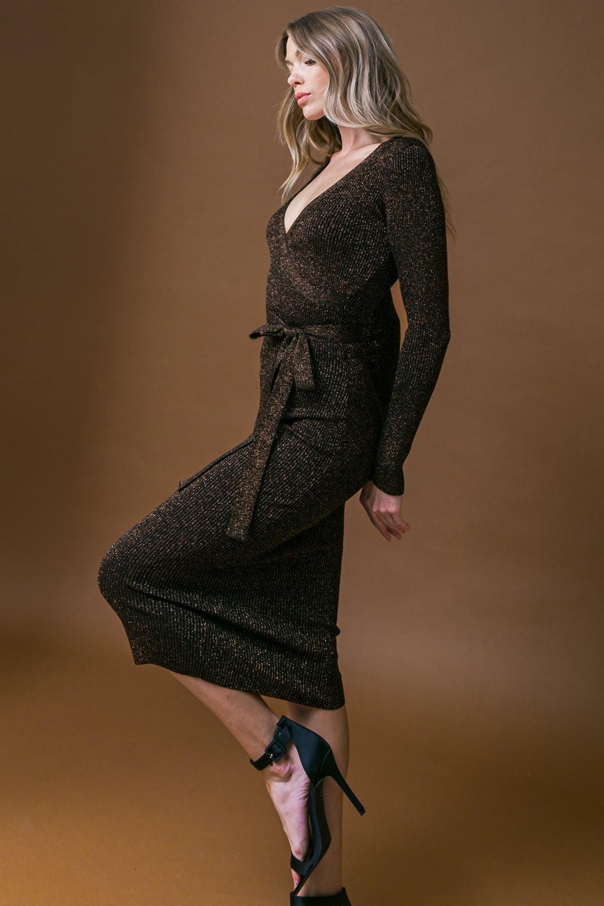 FOREVER IMPRESSED SWEATER MIDI DRESS.