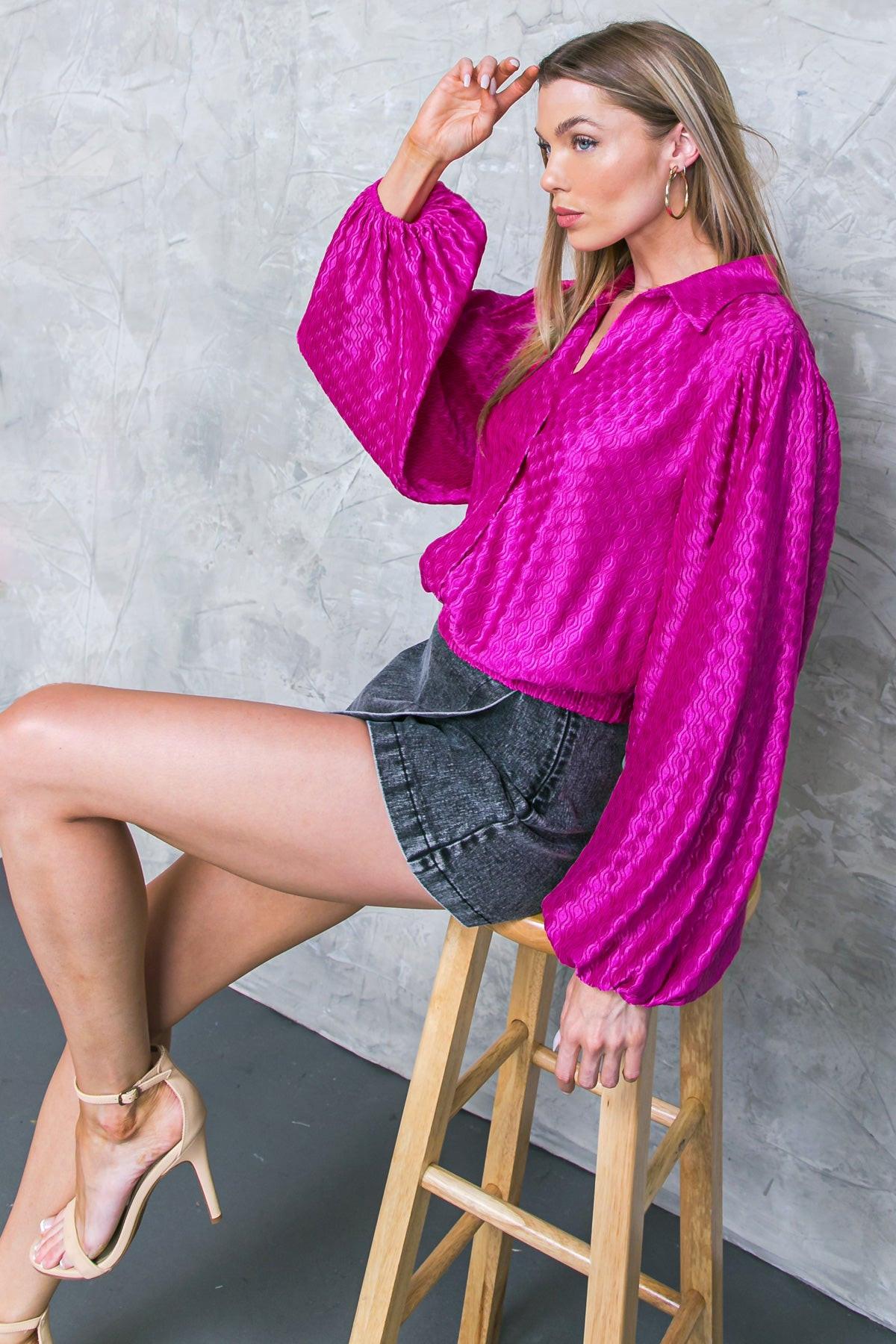 REGAL ROMANCE WOVEN TOP.