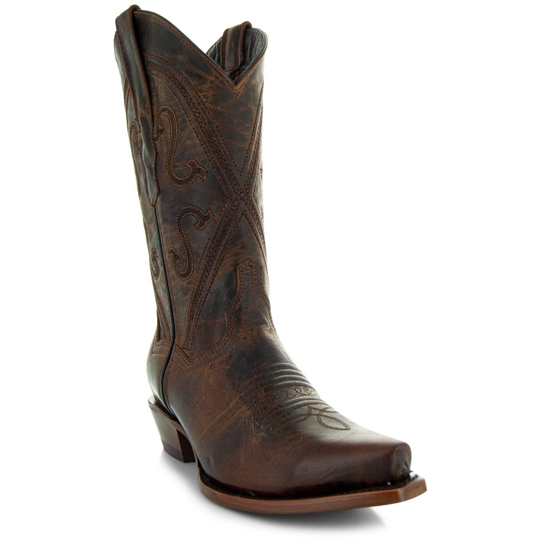 Cheyenne Cowgirl Boots | Women's Snipped Toe Leather Boots (M50041).