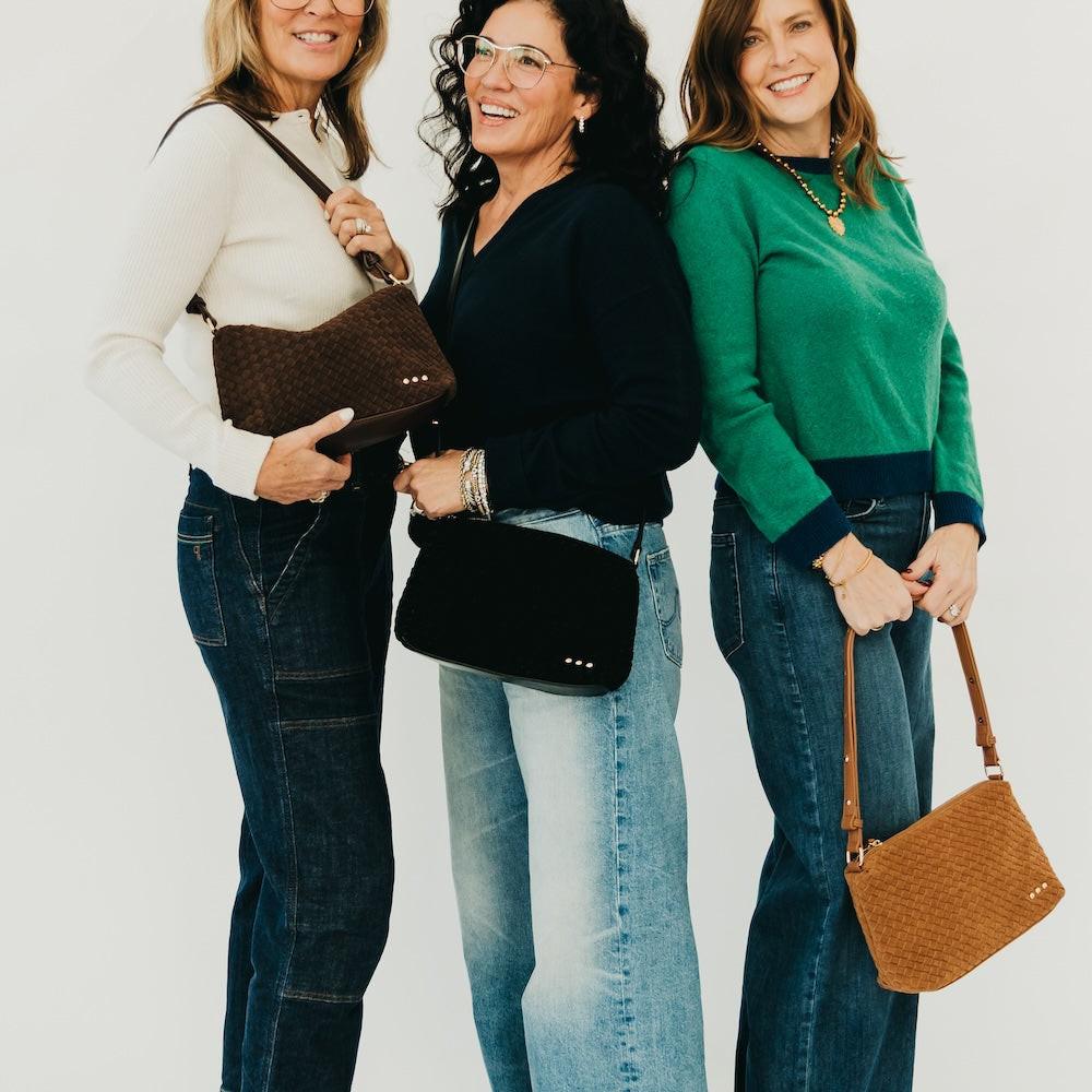 Suede Harper Hobo Shoulder Bag.