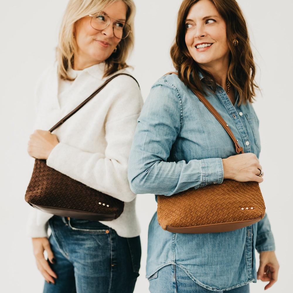 Suede Harper Hobo Shoulder Bag.