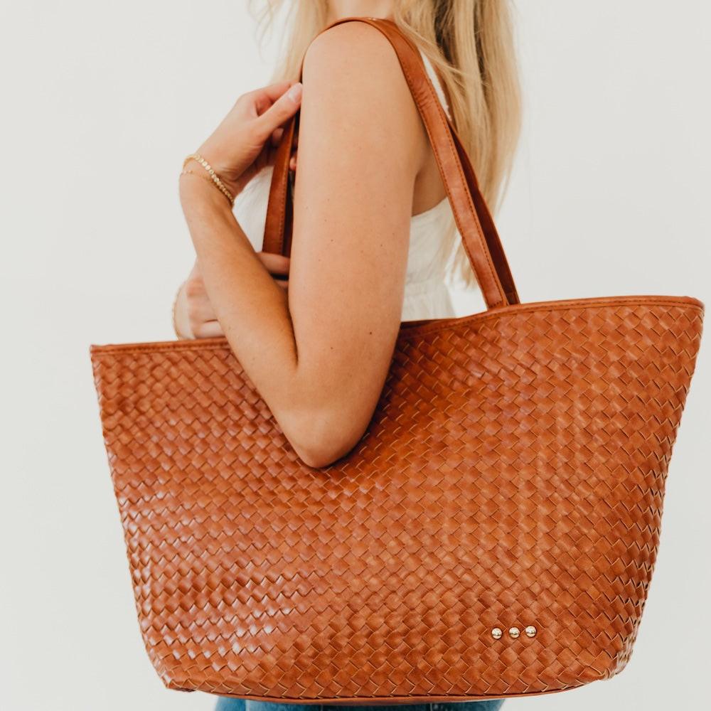 Woven Tiffany Organizer Tote Bag.