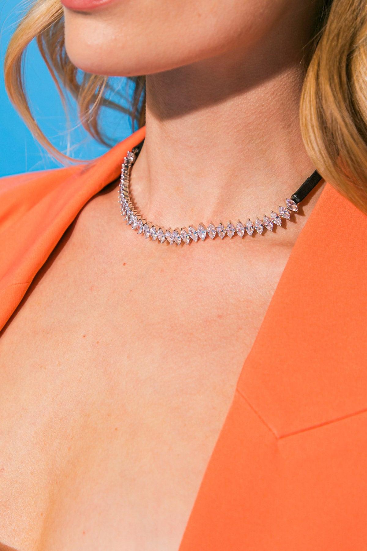 RHINESTONE DIANA NECKLACE.