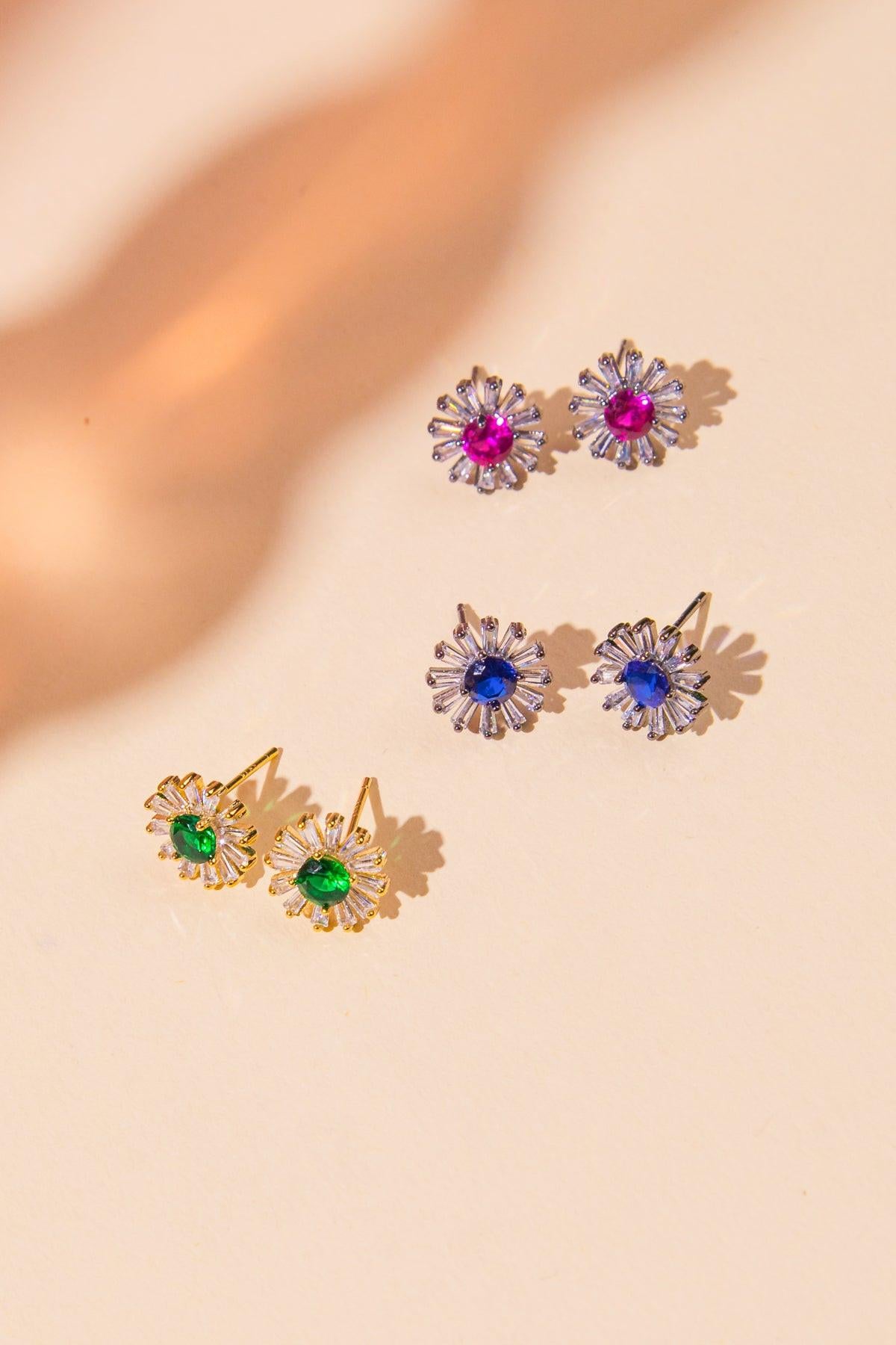 VINTAGE SUNFLOWER EARRINGS.