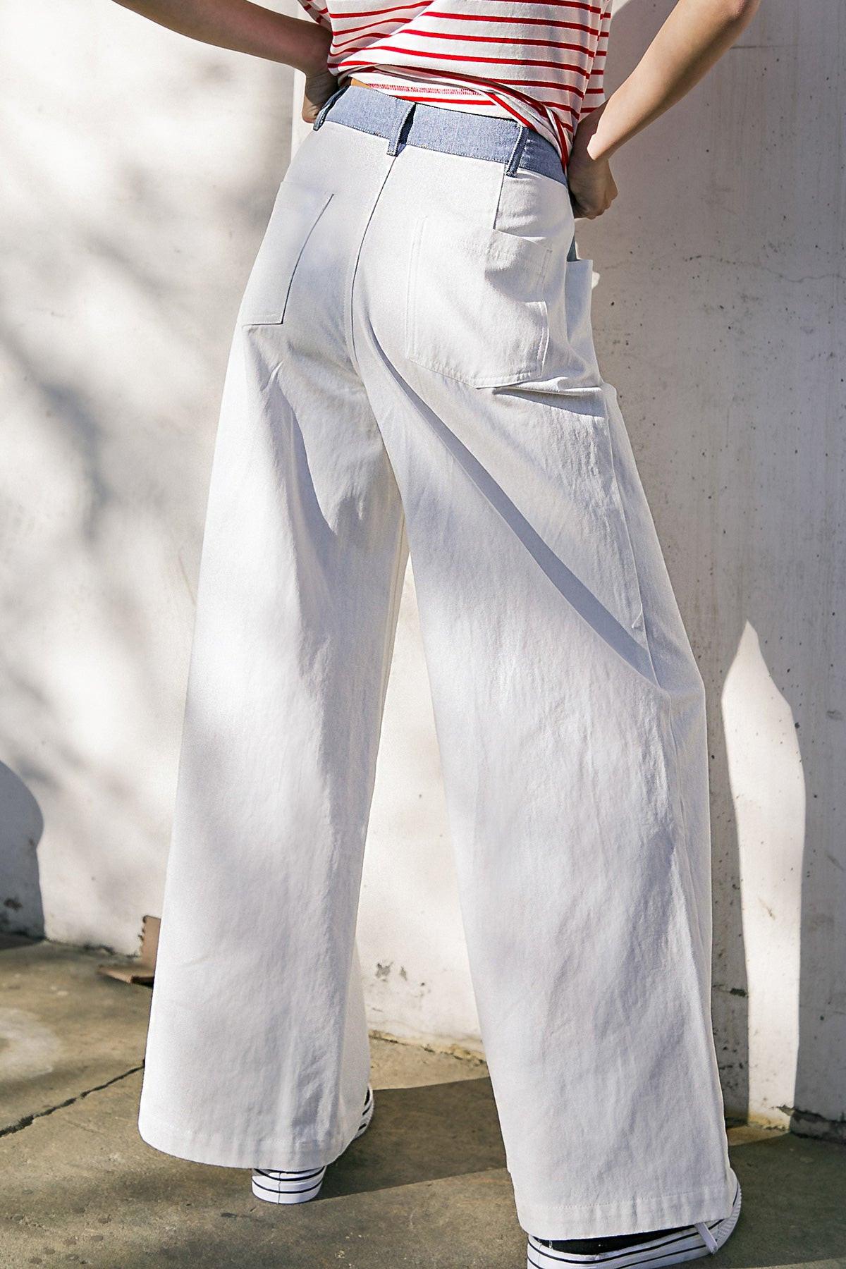 CLAIM TO FAME DENIM TWILL PANTS.
