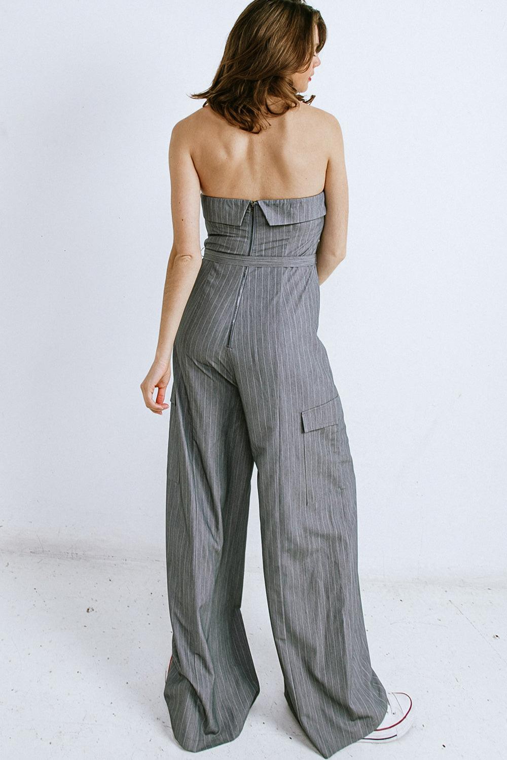 WISHFUL THINKING WOVEN JUMPSUIT.