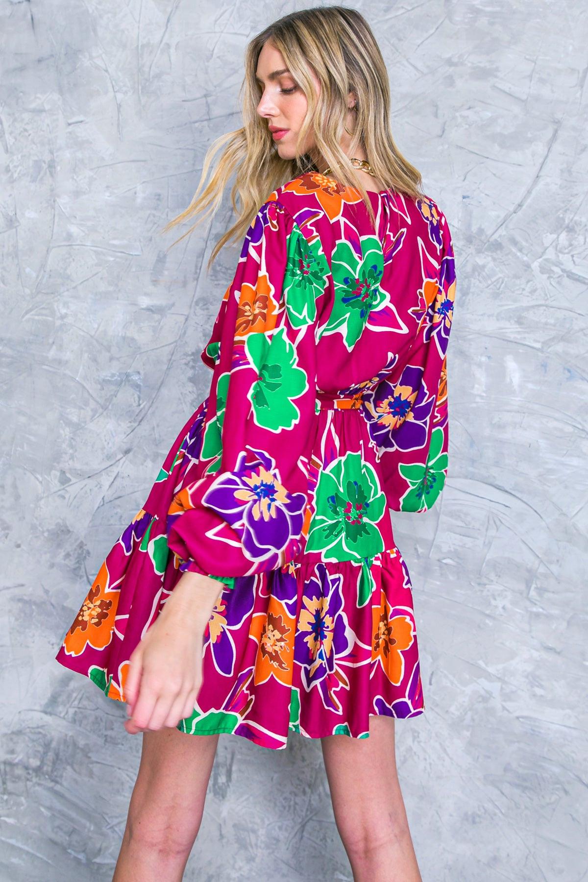 ELEVATED ATTITUDE WOVEN MINI DRESS.