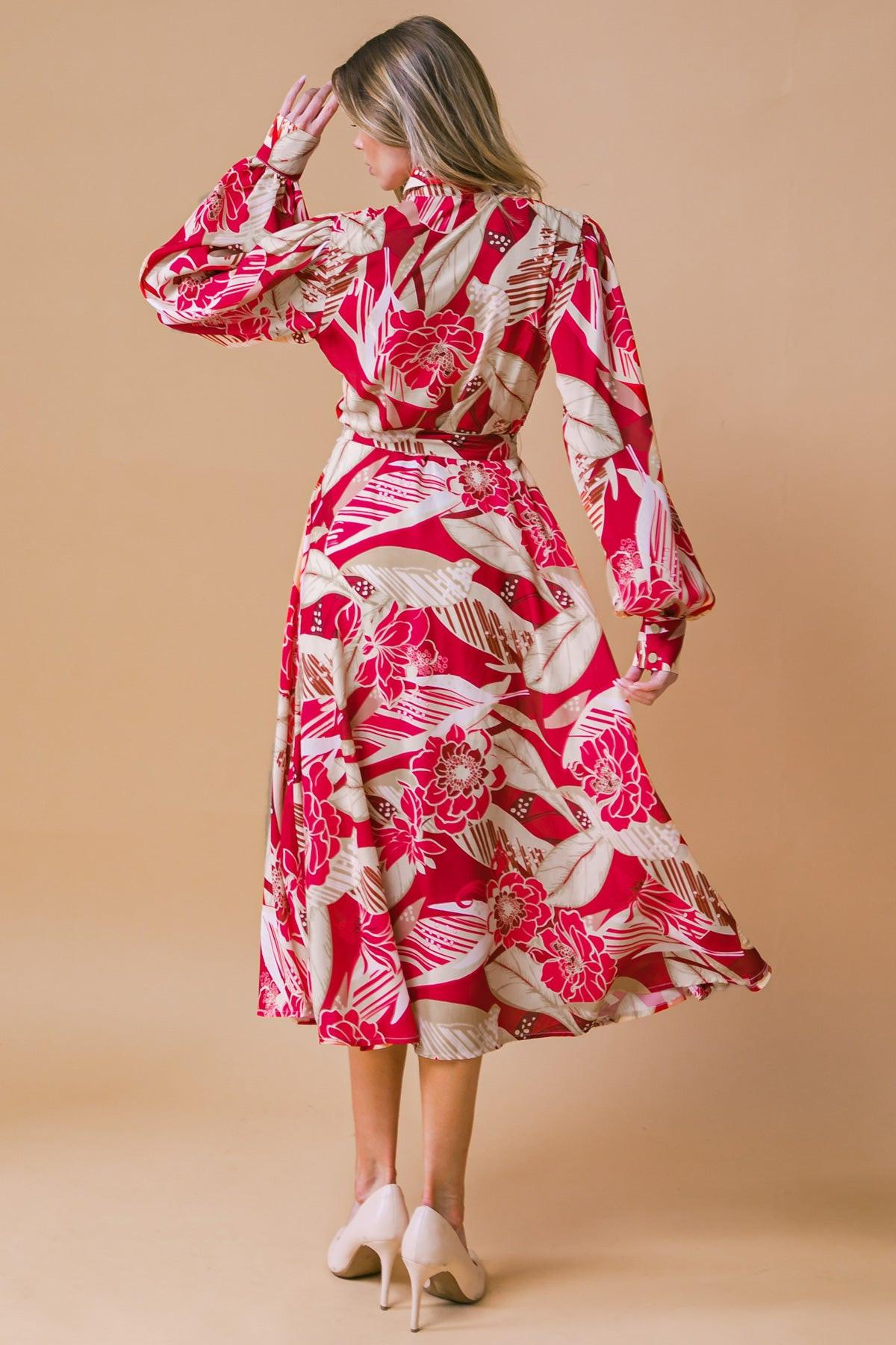 HEART OF WOVEN MIDI DRESS.