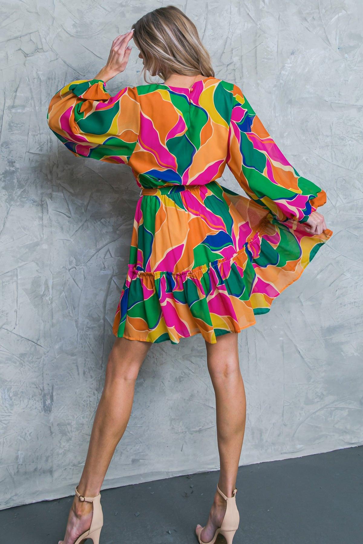THANK ME LATER WOVEN MINI DRESS.