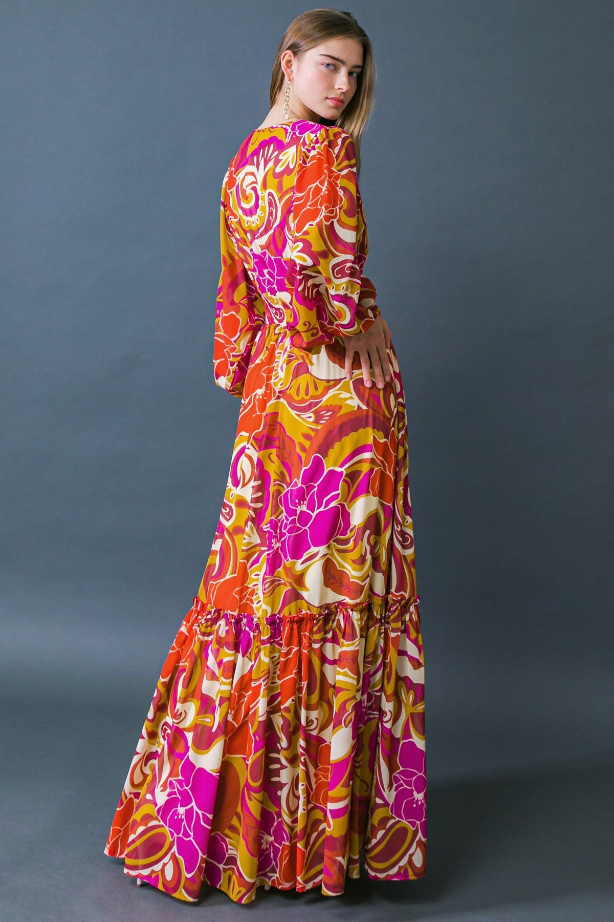 READY FOR THE SPOTLIGHT WOVEN MAXI DRESS.