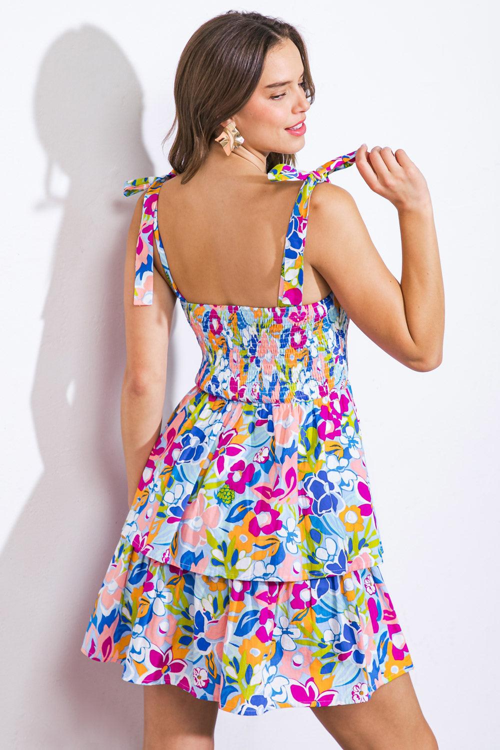 WITHOUT FAIL WOVEN MINI DRESS.
