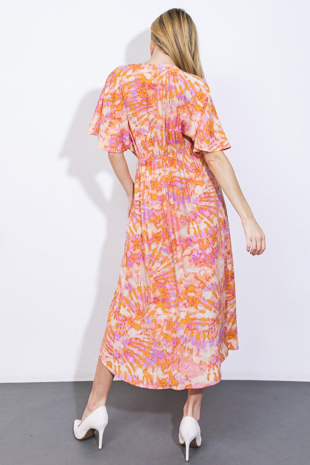 MOST WONDERFUL TIME WOVEN MIDI DRESS.