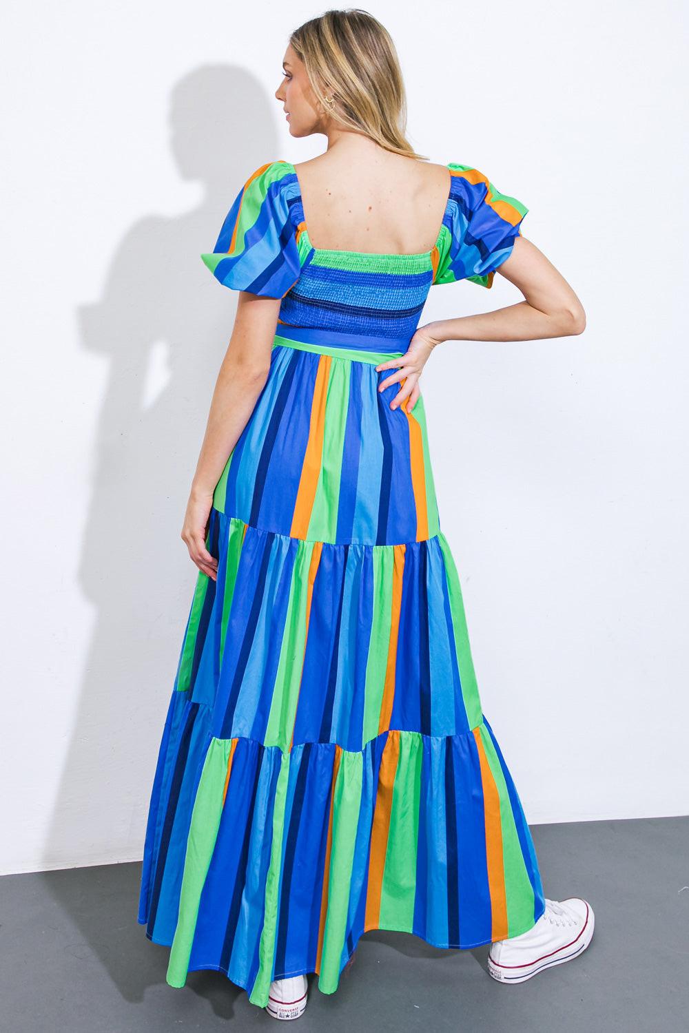 ALL ABOUT THE VIBE WOVEN MAXI DRESS.