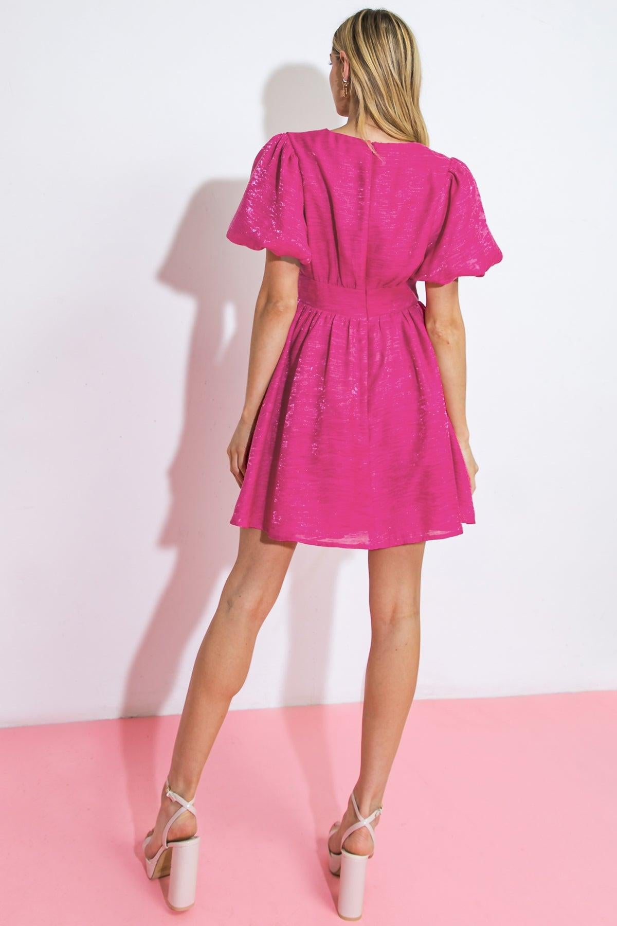 ALL IS CALM WOVEN MINI DRESS.