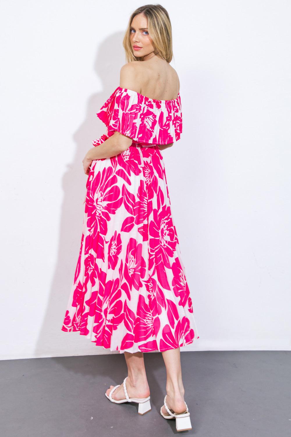 LOVE SCRIPT WOVEN MIDI DRESS.