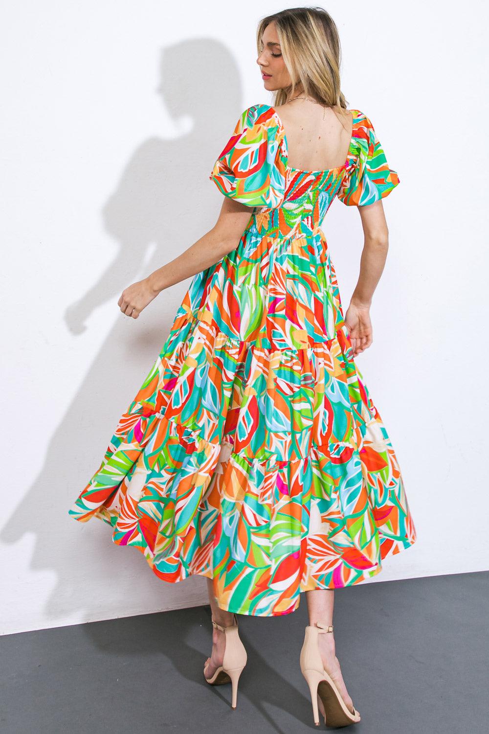 LONG LOST LOVER WOVEN MIDI DRESS.