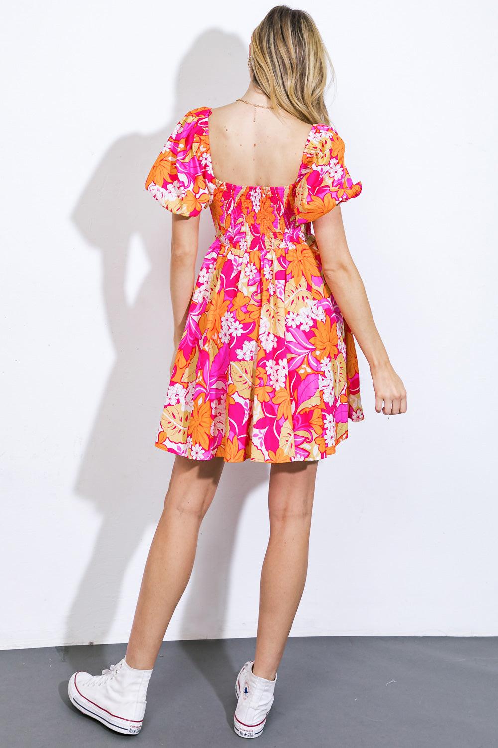 SWEET HARMONY WOVEN MINI DRESS.