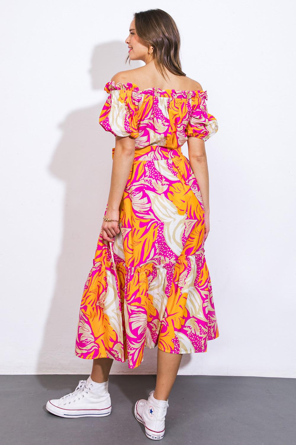 SCENIC OUTINGS WOVEN MINI DRESS.
